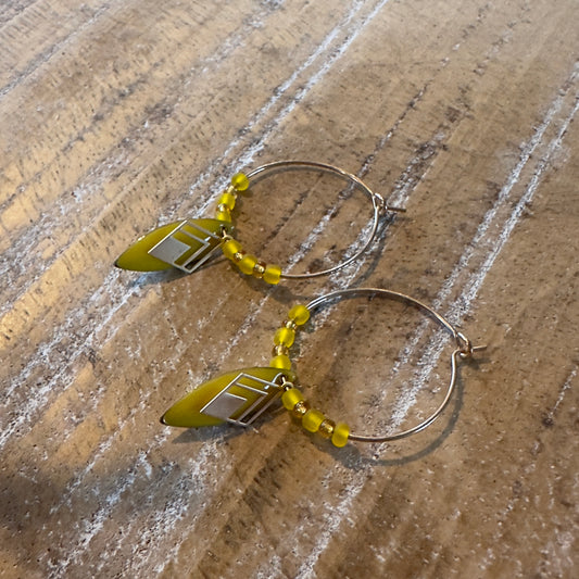 Boucles d’oreilles jaunes